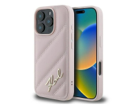 Etui do telefonów KARL LAGERFELD Quilted Signature do iPhone 16 Pro Max różowy